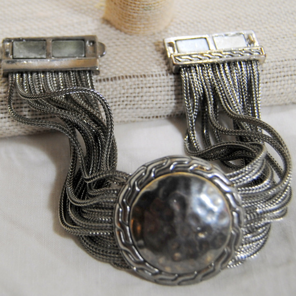 Silver Metal Multi Strands Circular Focal Magnetic - Picture 3 of 6